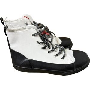 Hunter for Target Dipped Canvas High Ankle White Black Sneaker Boots 5 Women NWT